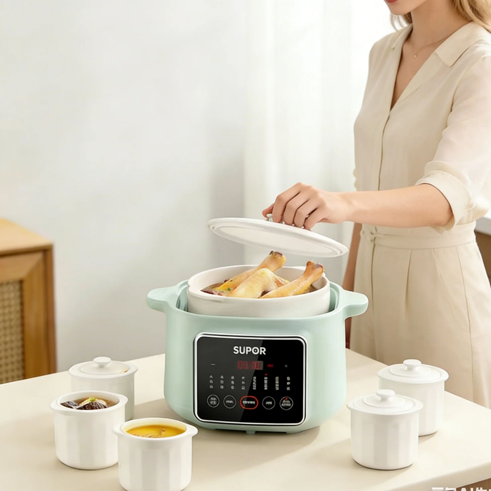 Baby Food Stew - SUPOR Keramische multifunctionele slowcooker met dubbele