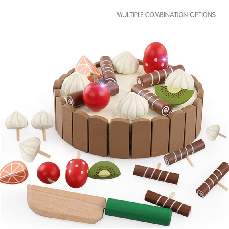 Baby Food Quantity - Houten kinderkeukenspeelgoed Fantasiespeelgoed Snijden Taart Speelvoedsel