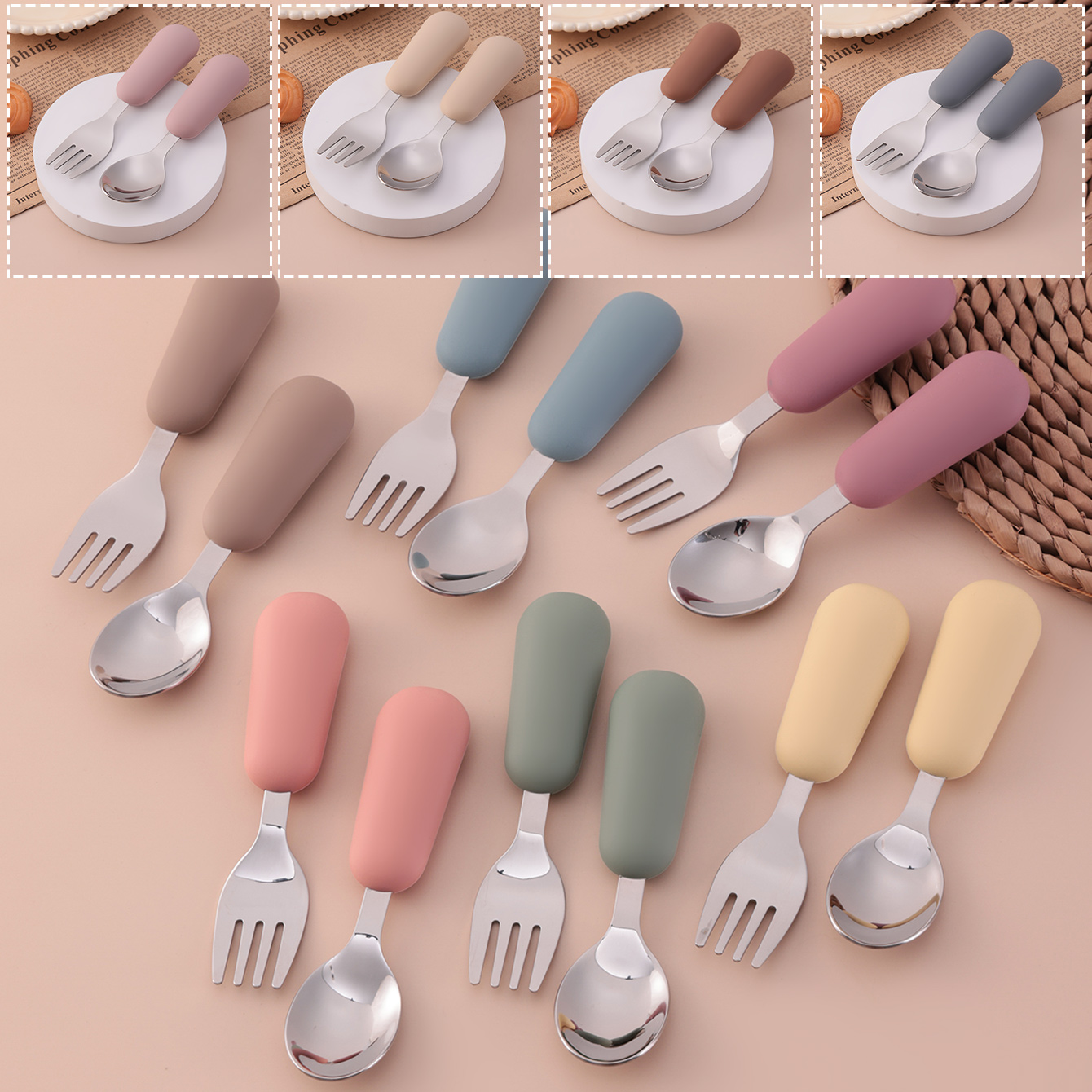 Baby Food Lunch - Kleur Kids 2 Stuks Roestvrij Stalen