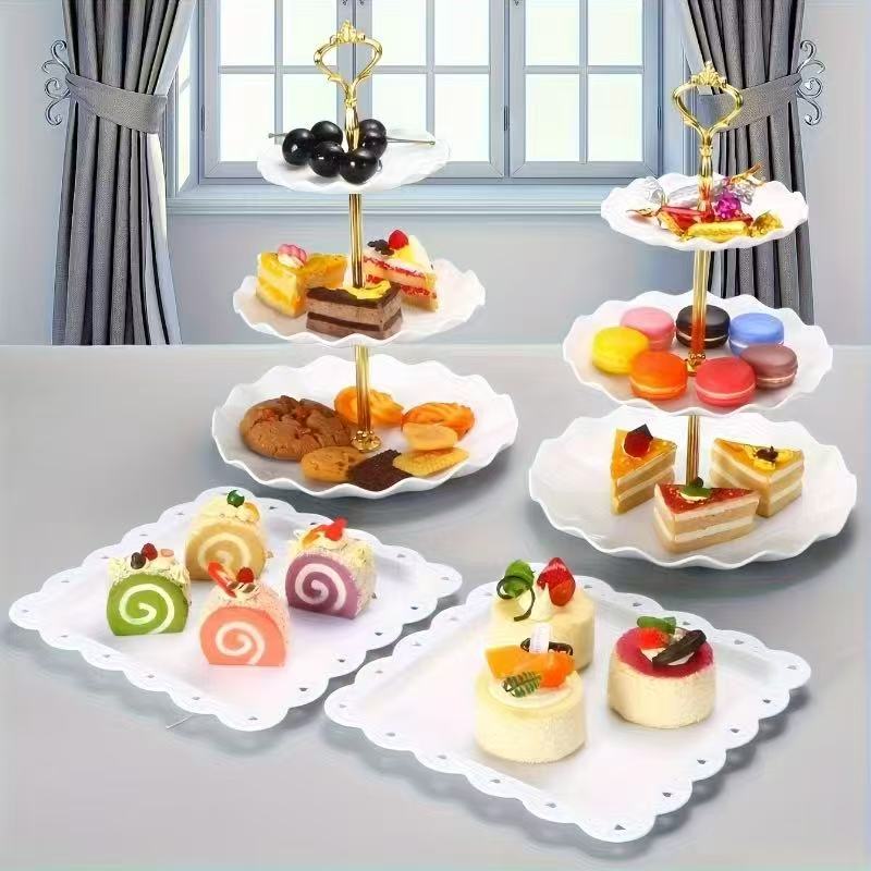 Baby Food Quantity - 1/3/4/5PCS decoratieve dienbladen set - taart/snack/fruitborden