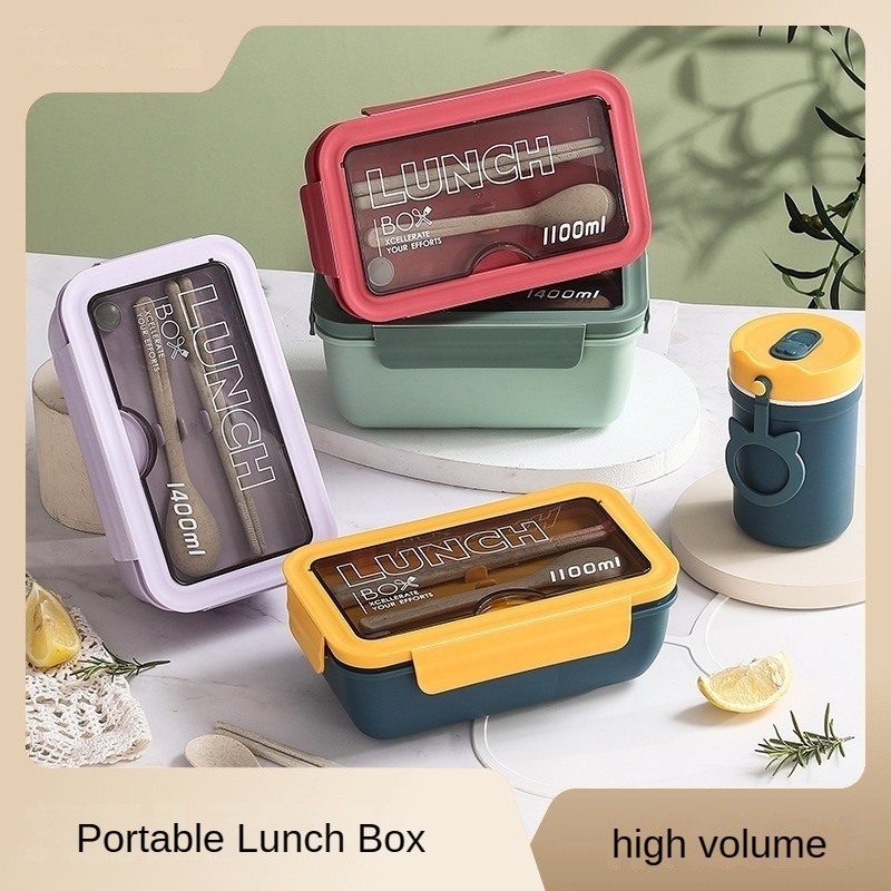 Baby Food Lunch - 1100Ml Magnetron Lunchbox Met Lepel Eetstokje