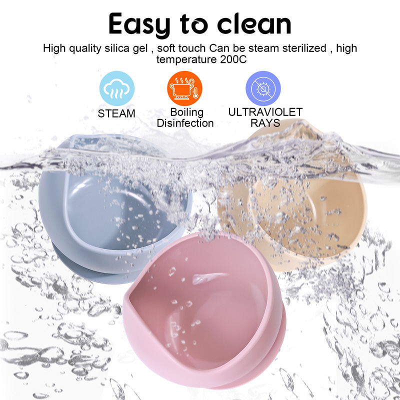 2PC Siliconen Sucker Bowl Voed - Baby Food Quantity recensie en prijs