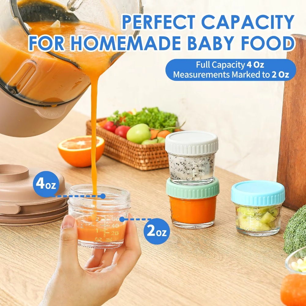 6 Stuks Multifunctionele Glaze - Baby Food Glass Containers recensie en prijs