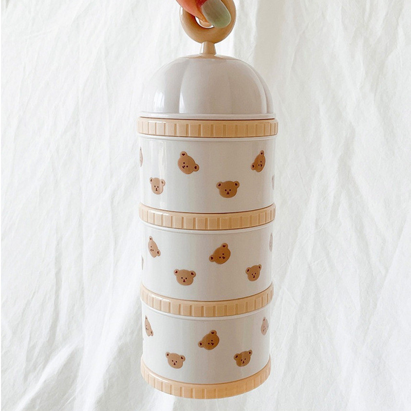 Schattige beer melkpoeder doos - Baby Food Lunch recensie en prijs