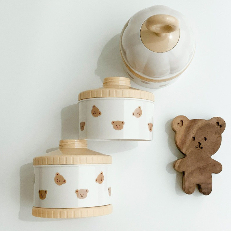 Schattige beer melkpoeder doos - Baby Food Lunch recensie en prijs