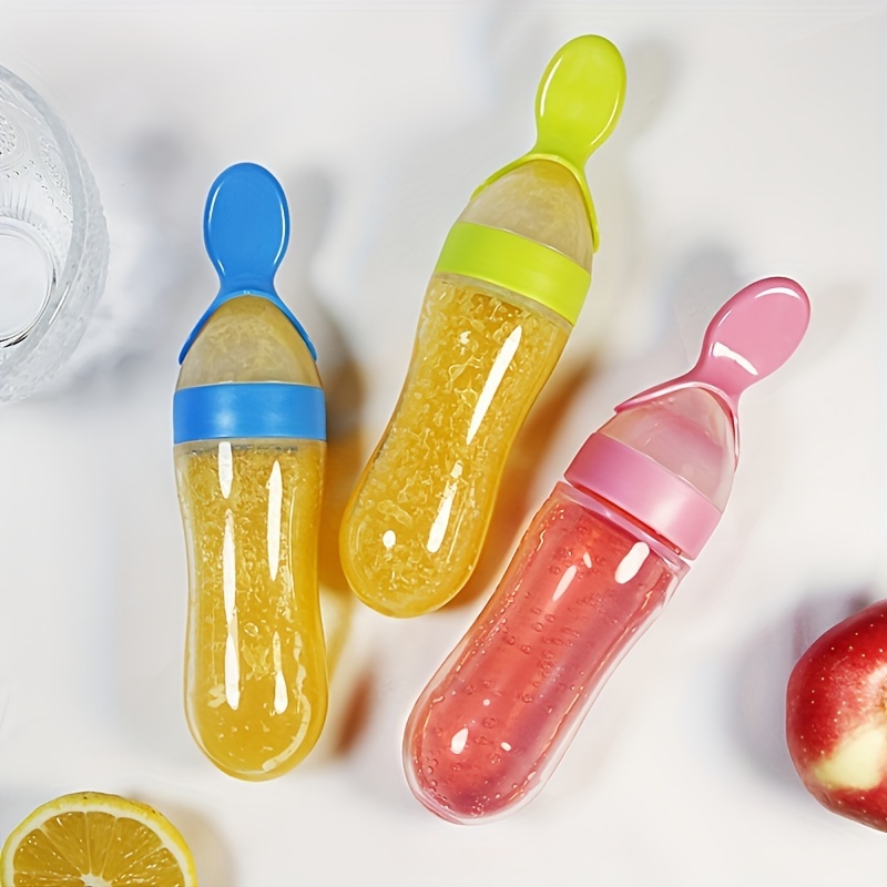 Siliconen babyfles met lepel,  - Baby Food Lunch recensie en prijs