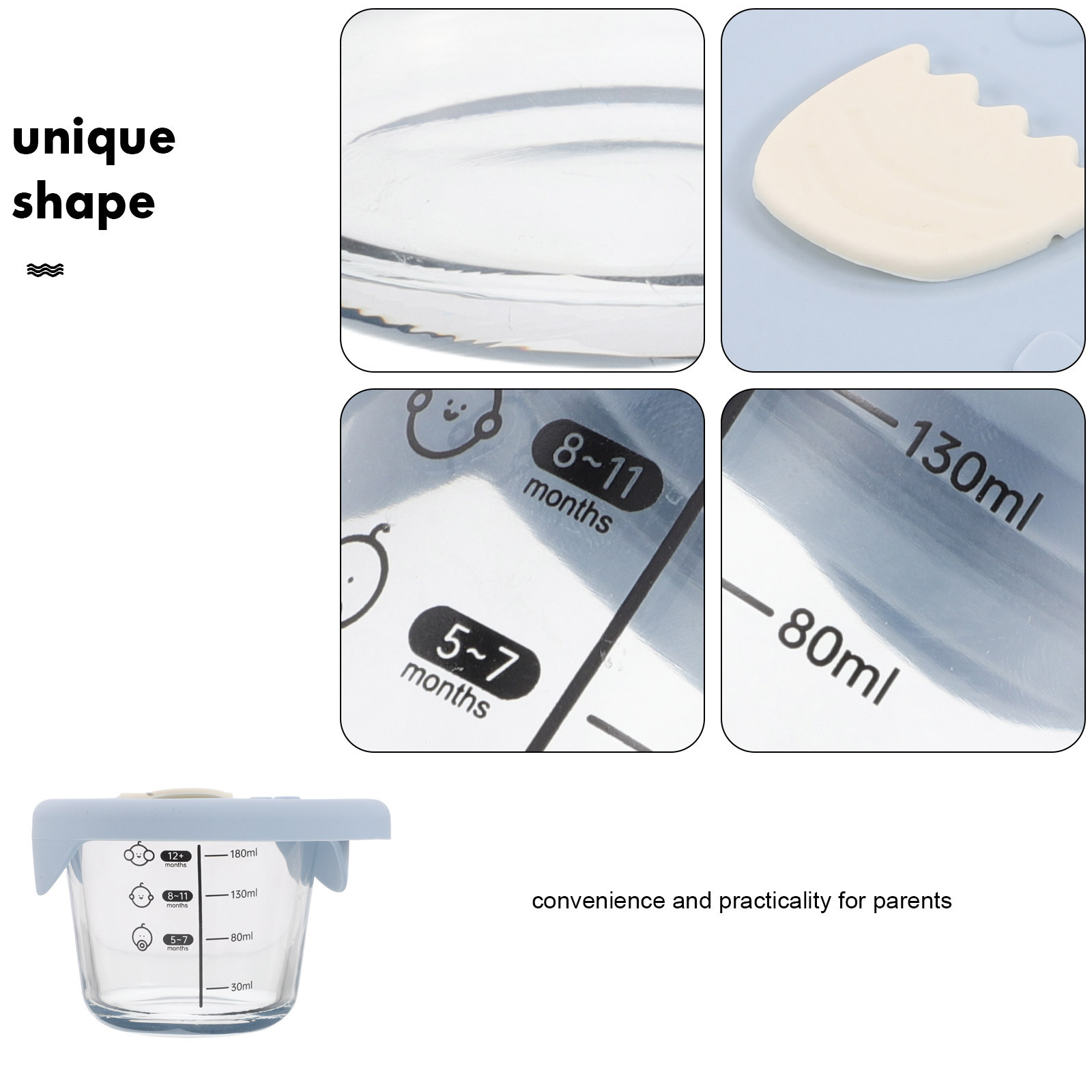 2 stuks baby glazen voedselkom - Baby Food Glass Containers recensie en prijs